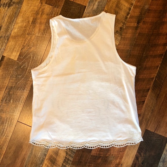 J CREW Ivory Eyelet Embroidered Tank - Picture 5 of 6